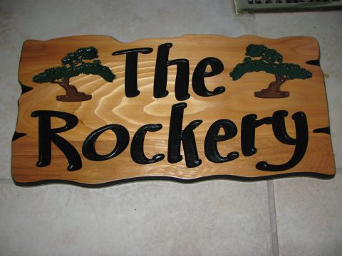 Cottage sign - trees